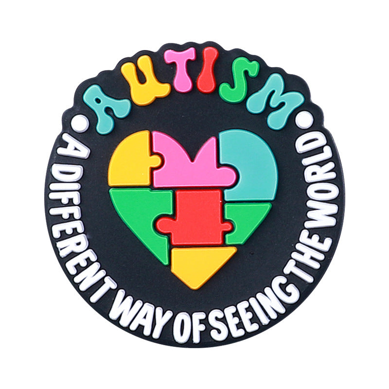 Wholesale 20PCS/PACK Rainbow Puzzle Silicone Beads